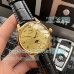 Swiss Replica IWC Portuguese Moonphase Watch Gold Dial